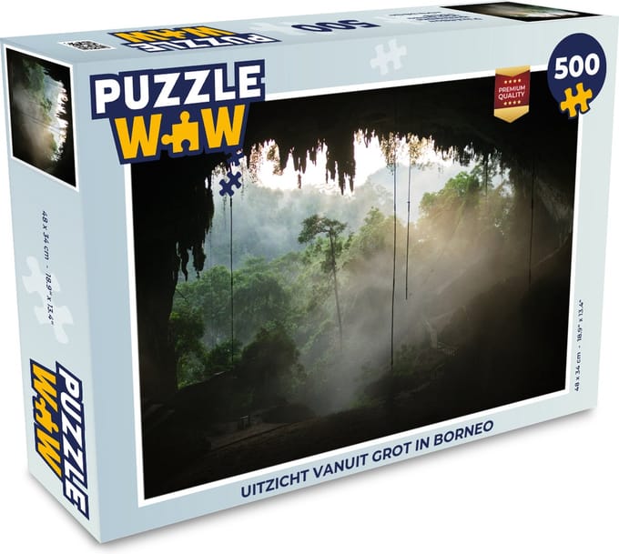 Puzzel Uitzicht vanuit grot in Borneo - Legpuzzel - Puzzel 500 stukjes