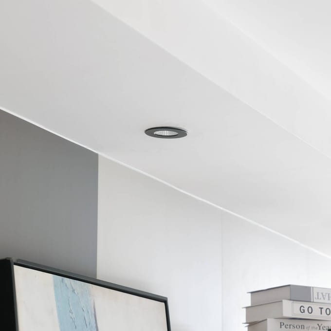 Arcchio LED downlight Lirin, zwart, 3.000K