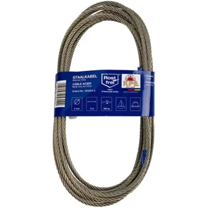 Seilflechter Roestvrijstalen Kabel – 4 Mm X 5 M