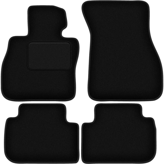 Zwarte velours vloermatten voor: BMW 2 F44 coupé (2020-)