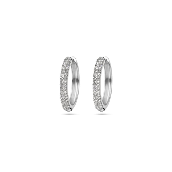 Zilveren Klapoorringen zirkonia - 1338324