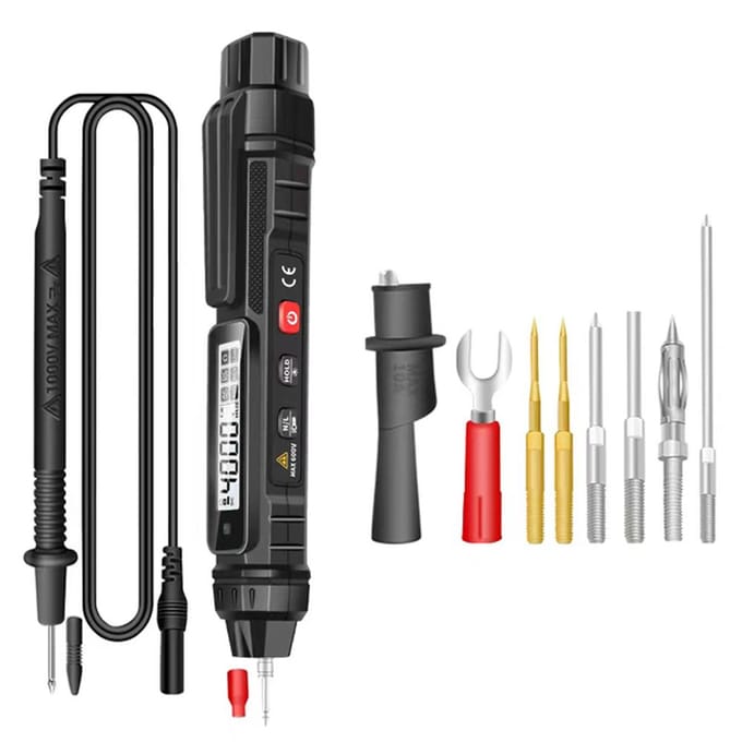 2in1 Elektrische testpen Digitale multimeter Professionele spanningsstroomweerstandsmeting Test high configuration veelkleurig