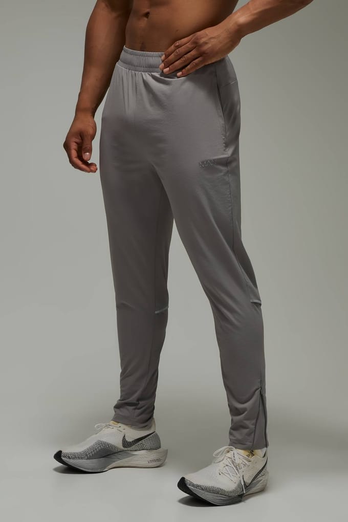 Heren Actieve Hardloop Vent Taps Toelopende Jogger | Grey | Size 2XL