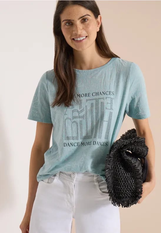 Shirt met uitgebleekt effect