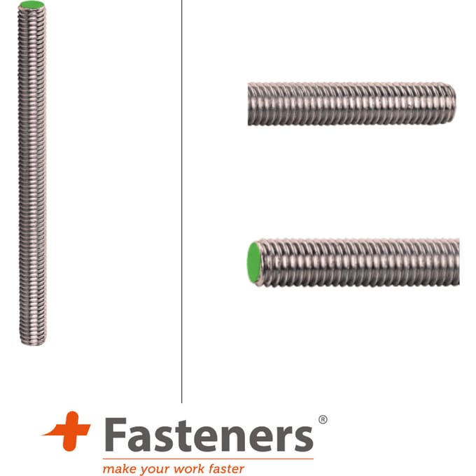 +Fasteners® Draadeinde DIN 976 M 3x1000 A2 /St