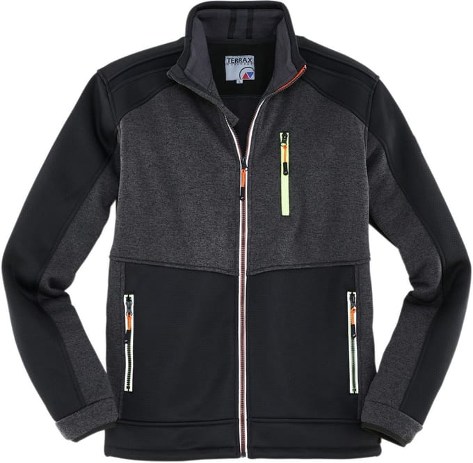 Fleece jacket | Heren jas | Merk: Terrax Workwear | Model: 62005 | Kleur: Zwart