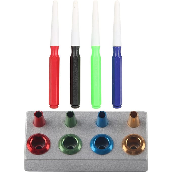 Kit de lubrification pour montres professionnelles, 4 gobelets et 4 stylos à huile, outil de réparation pour horloger gray