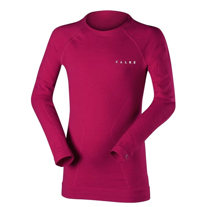 FALKE Wool-Tech sneldrogend wol functioneel materiaal functioneel shirt met lange mouwen kinderen roze - maat 170-176