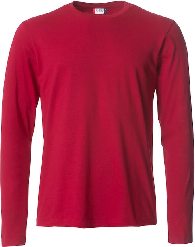 Clique Basic-T L/S 029033 - Rood - 3XL
