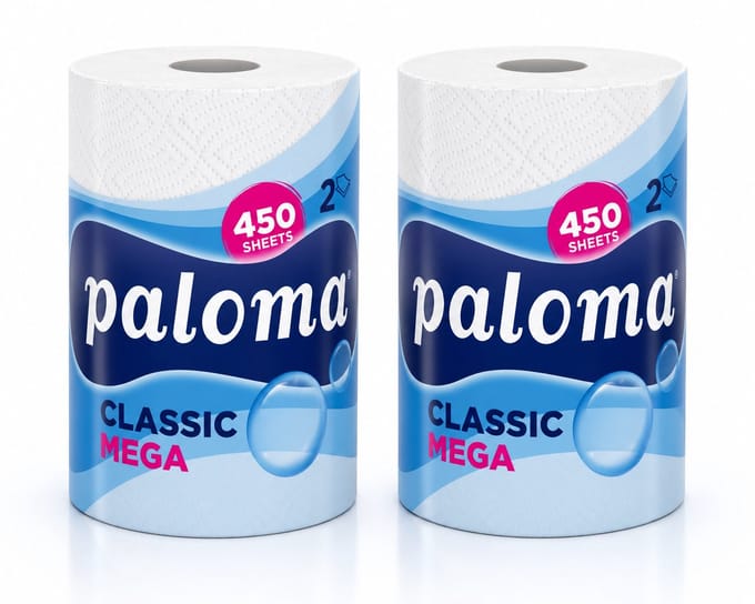 Paloma Mega Keukenrol 2-Laags 2 Stuks 450 Vel