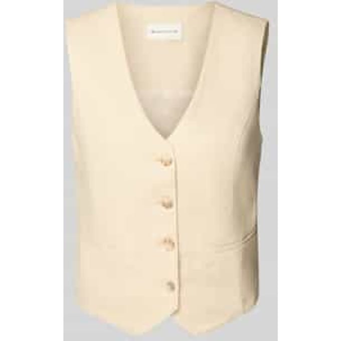 Slim fit gilet van twill