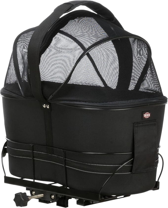 Fietsmand voor brede bagagedrager 29 × 42 × 48 cm - Zwart