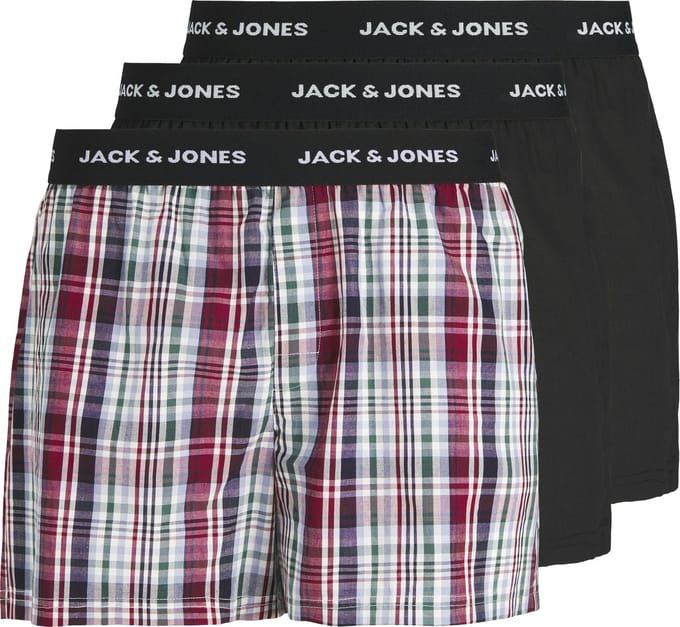 Jack & Jones Heren Plus Size Wijde Boxershorts JACCHRISTIAN 3-Pack - Maat 4XL