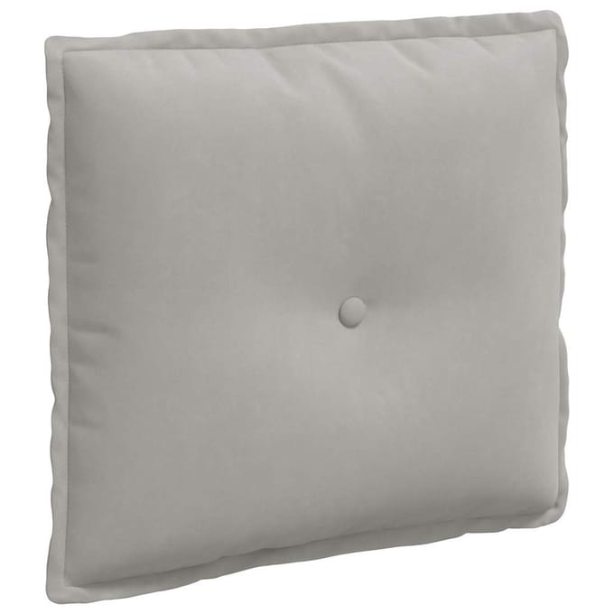 vidaXL - Rugkussen - Lichtgrijs - 50 - x - 45 - cm - Microvezel - Stof
