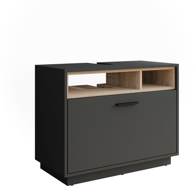 Vicco Beatrice Ijdelheidseenheid – 80 x 64 cm met lade Antraciet/Sonoma