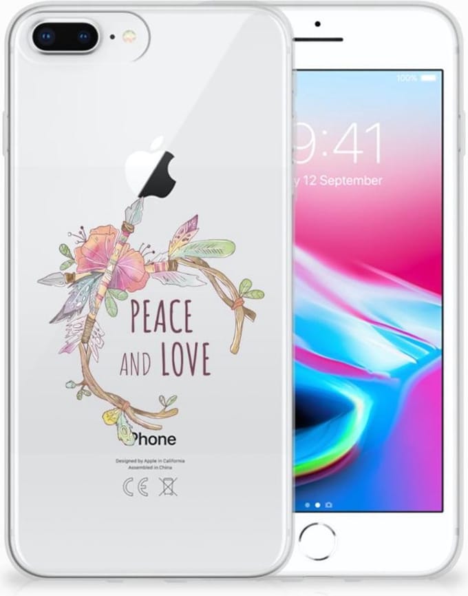 Apple iPhone 7 Plus | 8 Plus Telefoonhoesje met Naam Boho Text