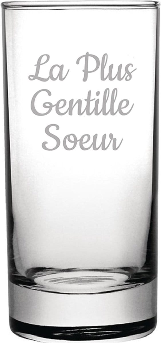 Longdrinkglas gegraveerd - 28,5cl - La Plus Gentille Soeur
