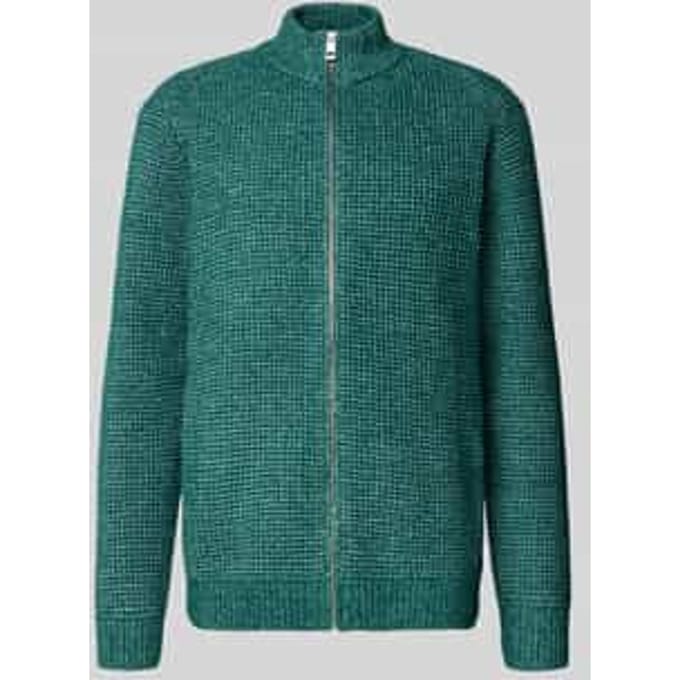 Regular fit gebreid jack met wol
