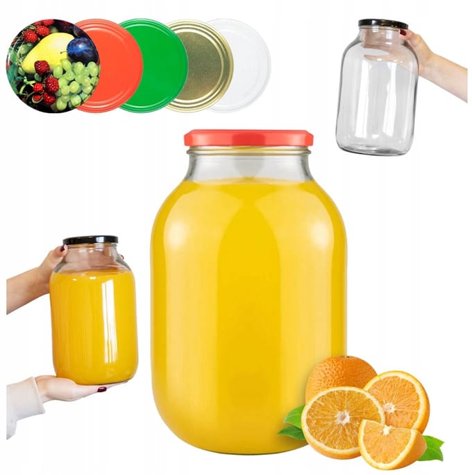 Bimberek - Glazen Pot 3L - Jam, Conserven & Likeuren - Inclusief Deksel