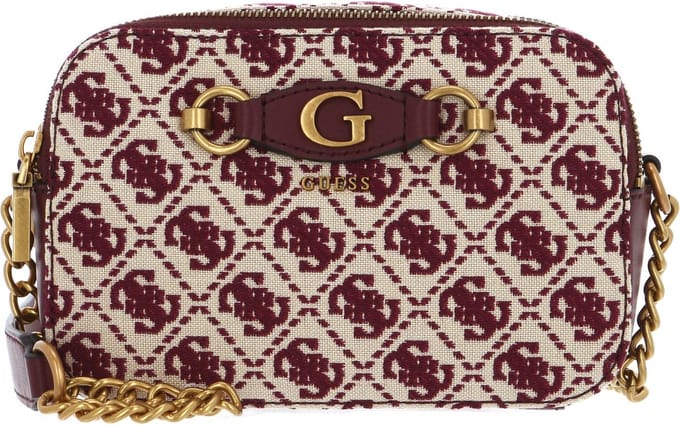 GUESS Schoudertas Izzy Camera Bag Merlot Logo (rood)paars