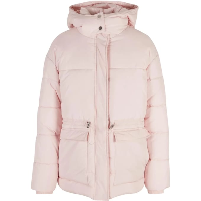 Urban Classics - Waisted Gewatteerd jack - M - Roze