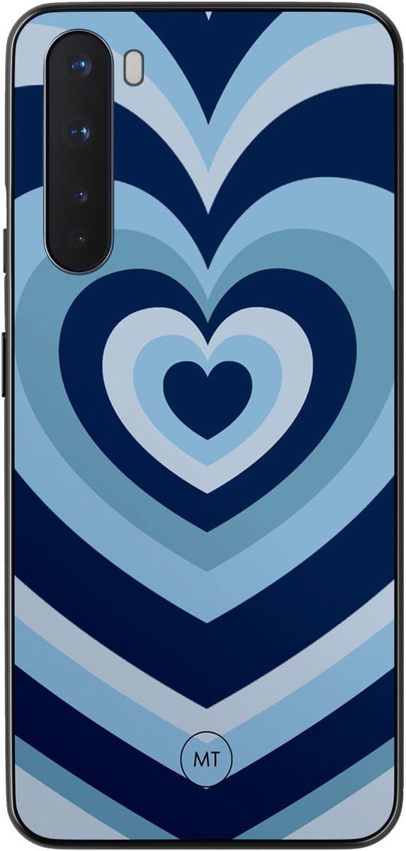 OnePlus Nord hoesje - Hart blauw