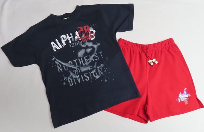 Ensemble - Jongen - Marine /rood - Pirate- 6 jaar 114