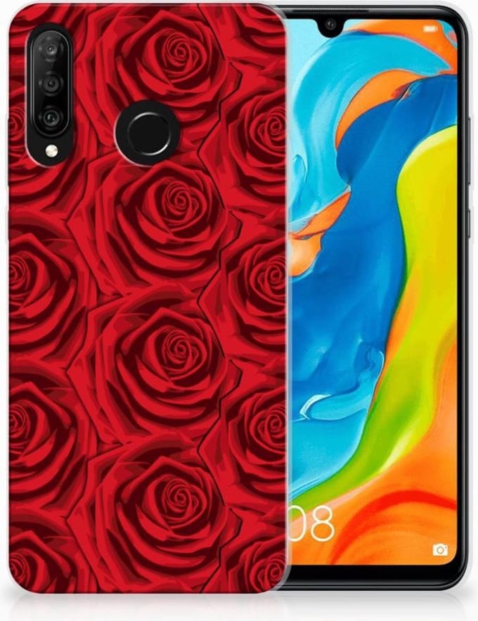 Huawei P30 Lite TPU Case Red Roses