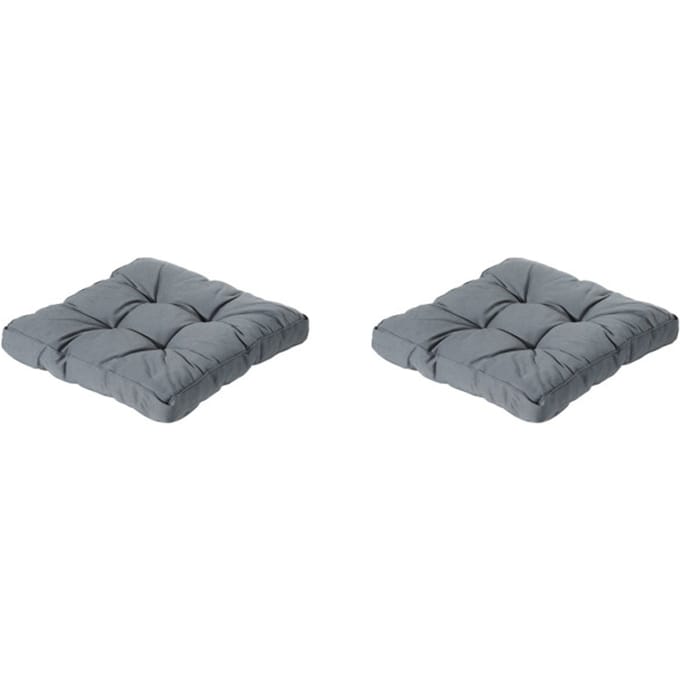 Madison - Florance Zitkussen Rib grey - Ca. 73x73 cm - Set van 2