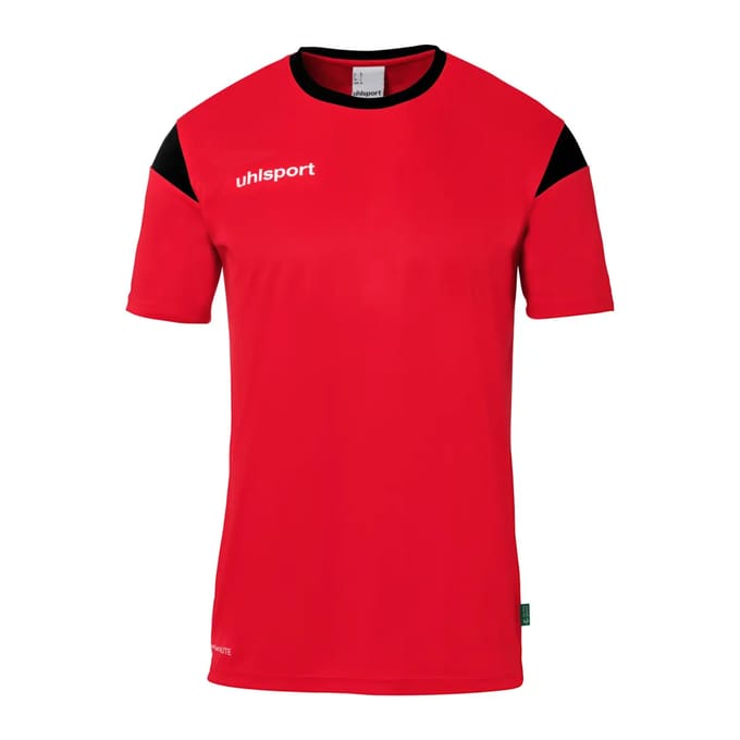 Uhlsport Squad 27 Shirt Korte Mouw Kinderen - Rood / Zwart | Maat: 116