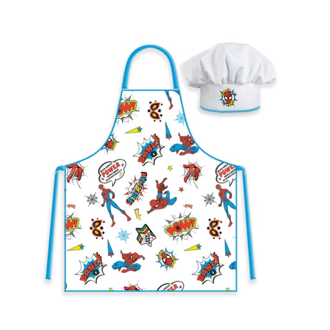 Spiderman schort met bakmuts
