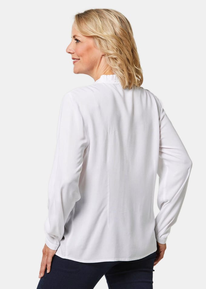 Goldner Blouse Elegante viscose blouse met opstaande kraag