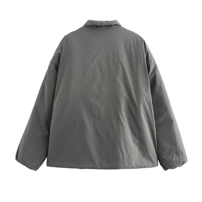 Vroege Herfst Nieuwe Dameskleding Eenvoudig Design Witte Eendendons Jas Kort Losse Vetersluiting Jas M