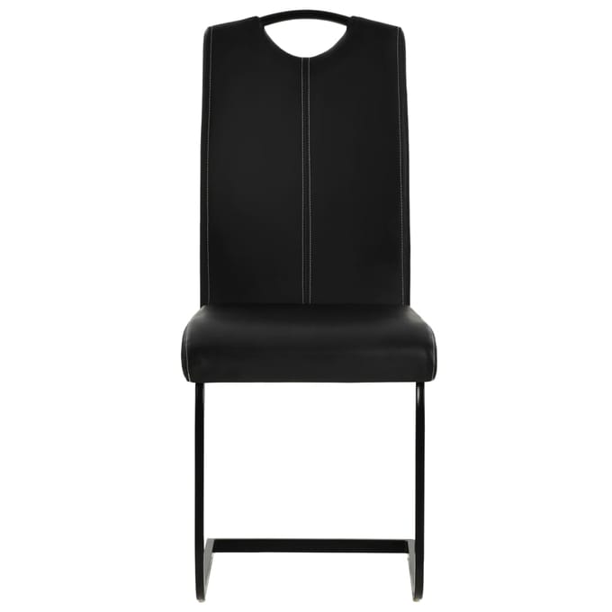 vidaXL - Eetkamerstoelen - 6 - st - kunstleer - zwart