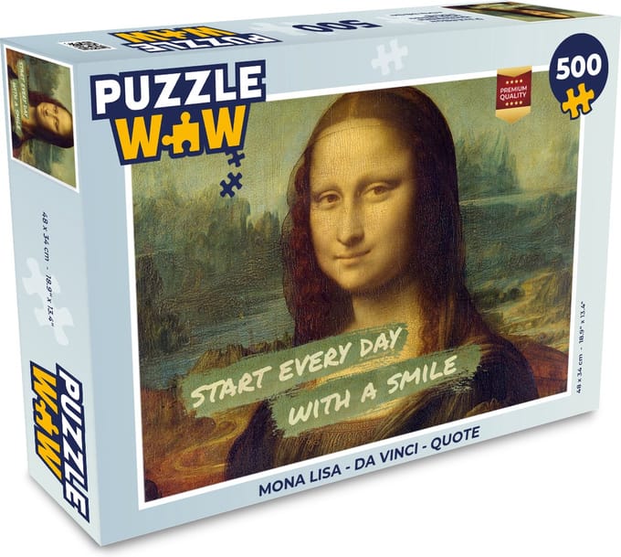 Puzzel Mona Lisa - Da Vinci - Quote - Legpuzzel - Puzzel 500 stukjes