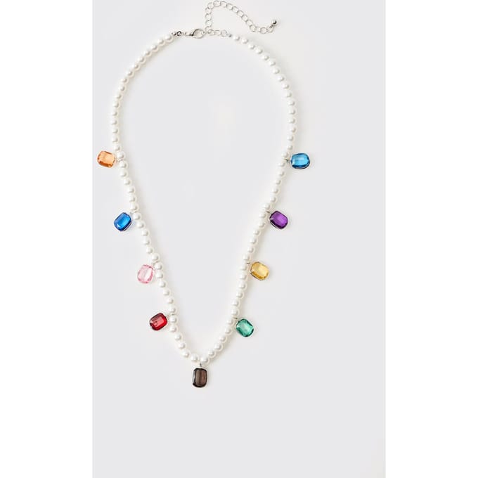 Edelsteen Imitatie Parel Ketting | Pearl