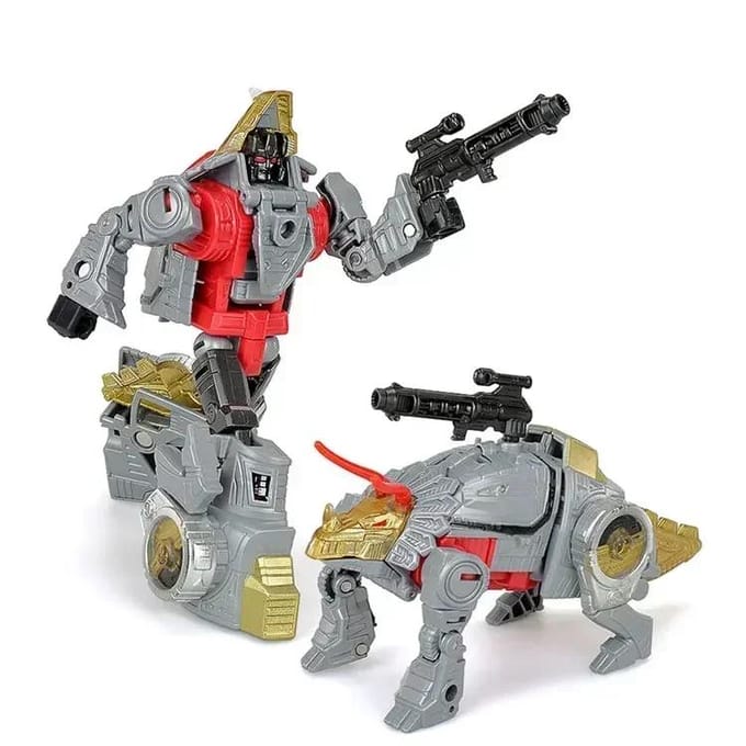 5IN1 BPF ABS Model Transformatie G1 Robot Speelgoed Dinoking Volcanicus Grimlock Slag Sludge Snarl Swoop Slash Dinobots Actie Model gray