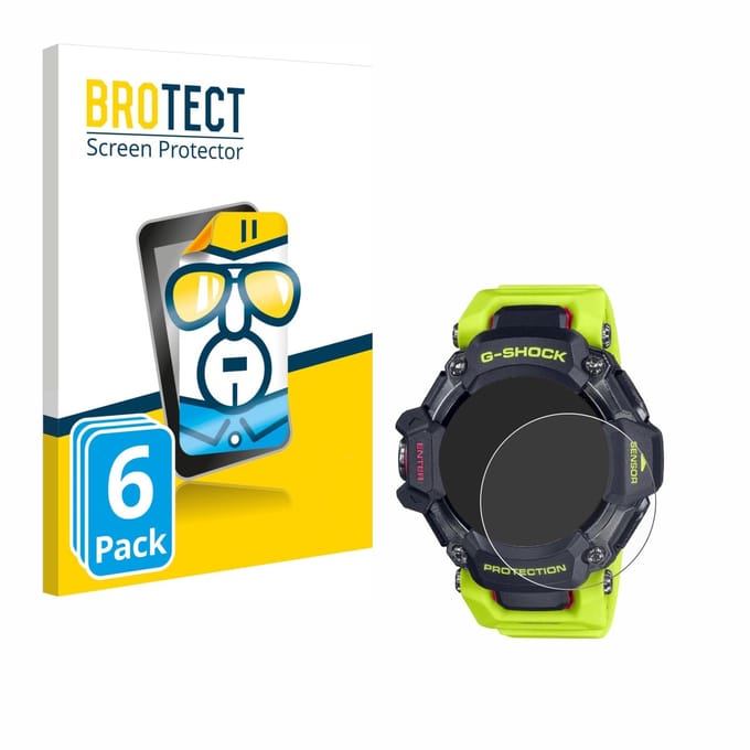 BROTECT - Screenprotector voor Casio G-Shock GBD-H2000 - Folie Beschermfolie transparant 6 Stuks