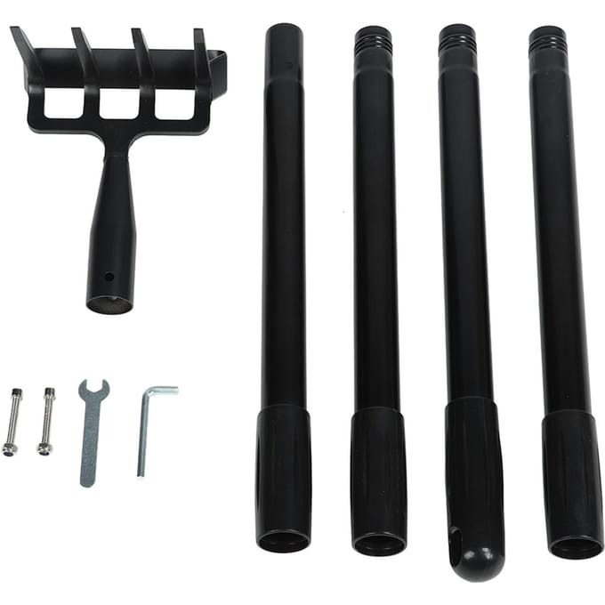 Onkruidhark Verstelbare Lengte RVS Ergonomische Handgreep Handhark Tuingereedschap voor black