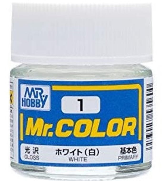Gunze Mr. Hobby C-001 - Mr. Color 10 ml White - Lacquer Modelbouwverf