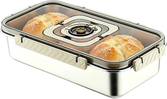 Luchtdichte Broodtrommel - Bewaarbak Brood - Brood Vers Houden - Met Datum Indicator - 36 x 20.2 x 8.5 cm
