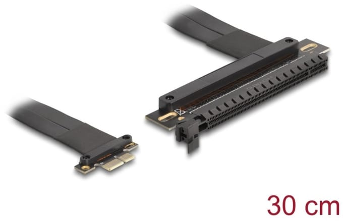 Delock Riser Card PCI Express 3.0 x1 male to x16 slot with cable 30 cm