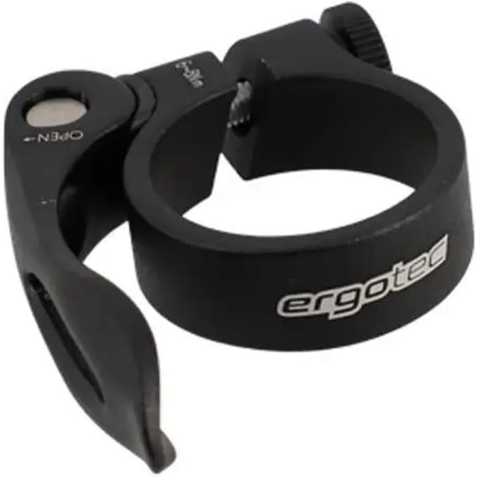 Ergotec Zadelpenklem - Quick Release Snelsluiter - 34,9 mm - Aluminium - Zwart