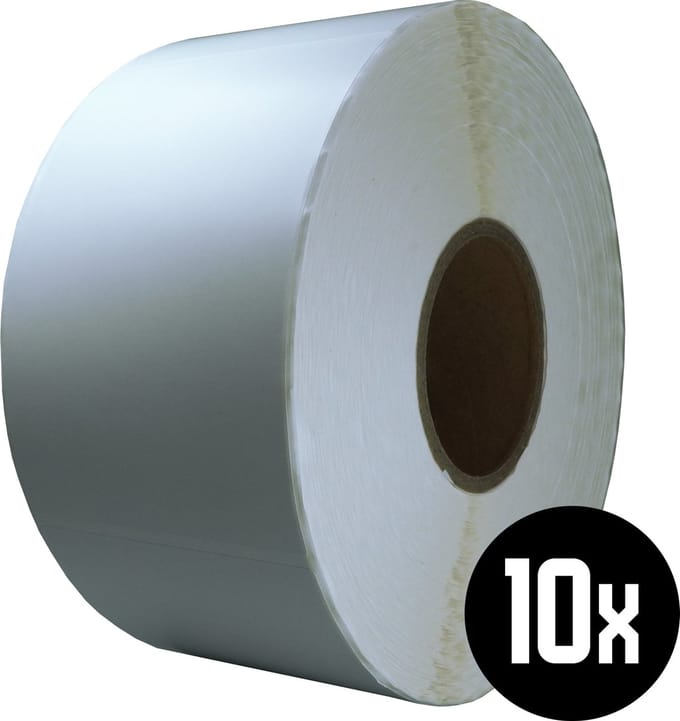 DULA Compatible Zebra Labels 102x152mm - 1500 etiketten per rol - kern 76mm - Wit - Permanent - 10 rollen