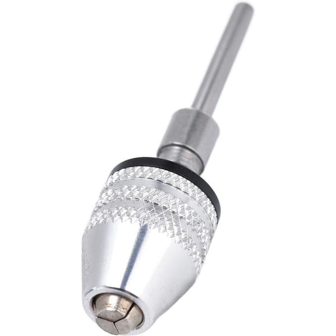 Mandrin de perçage sans clé Adaptateur Convertisseur pour Visseuse à chocs 3 Mors Queue ronde 1/8  0.3?3,4 mm Argent