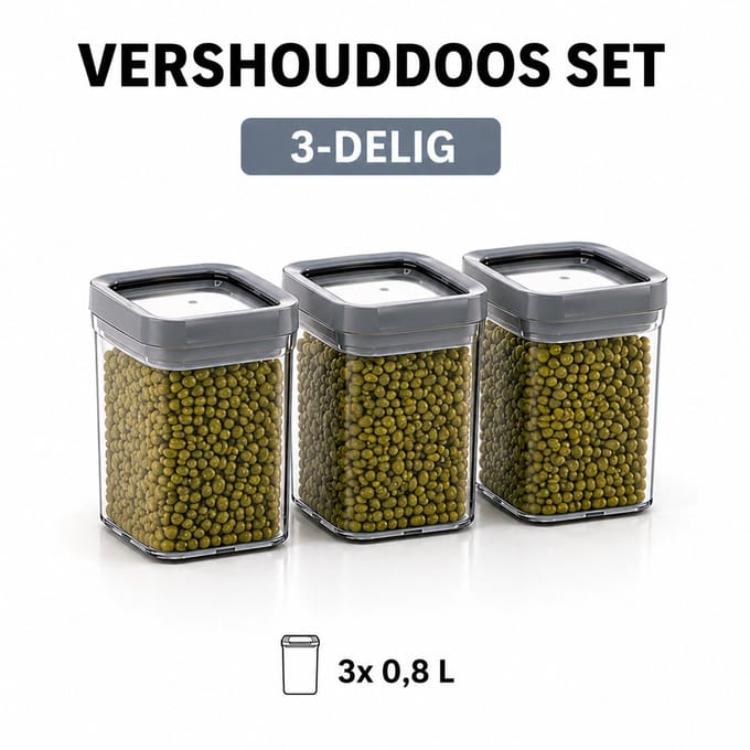 Curver - 3X Vershouddoos - 0,8 L - 12 x 12 x 10 cm