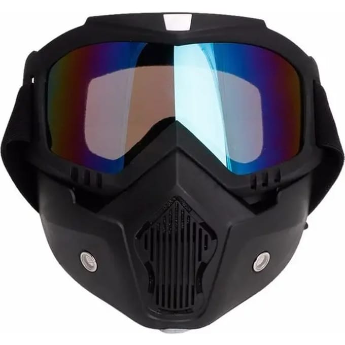 Het gekke masker met irridium scherm Le Motard Bleu