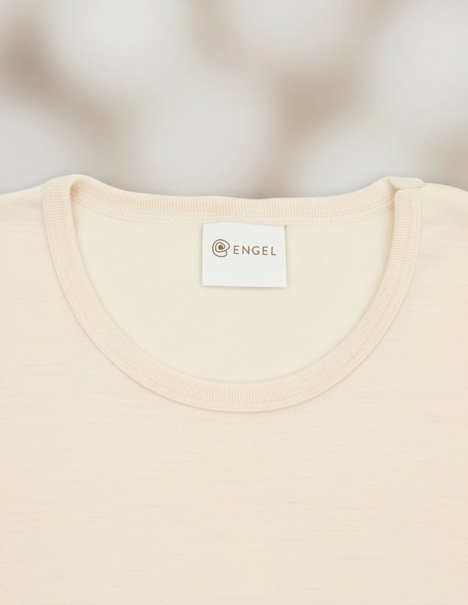Heren T-Shirt Bio Merino Wol Gebroken Wit Engel Natur 46/48 Medium
