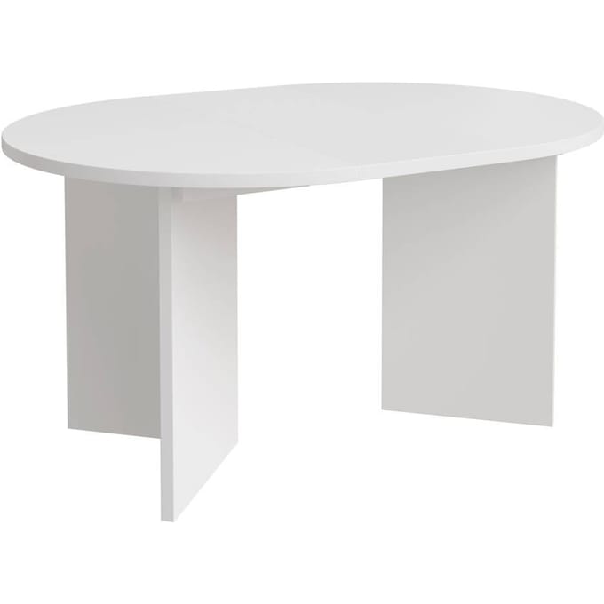 Selsey Ovo – Uitschuifbare eettafel, rond, 110–190 x 110 cm, Wit