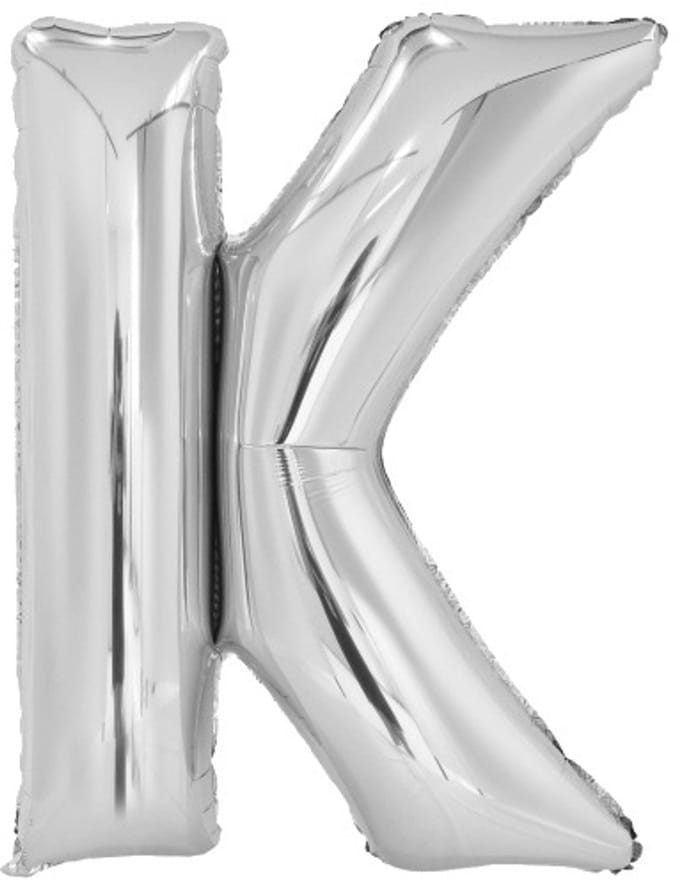 Amscan Letterballon K Folie 100 Cm Zilver